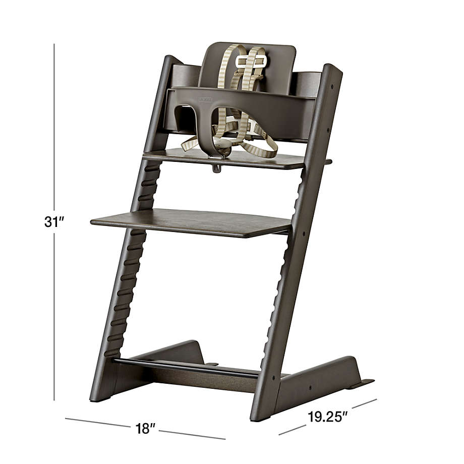 Stokke Tripp Trapp Hazy Grey Wood Baby & Toddler High Chair +