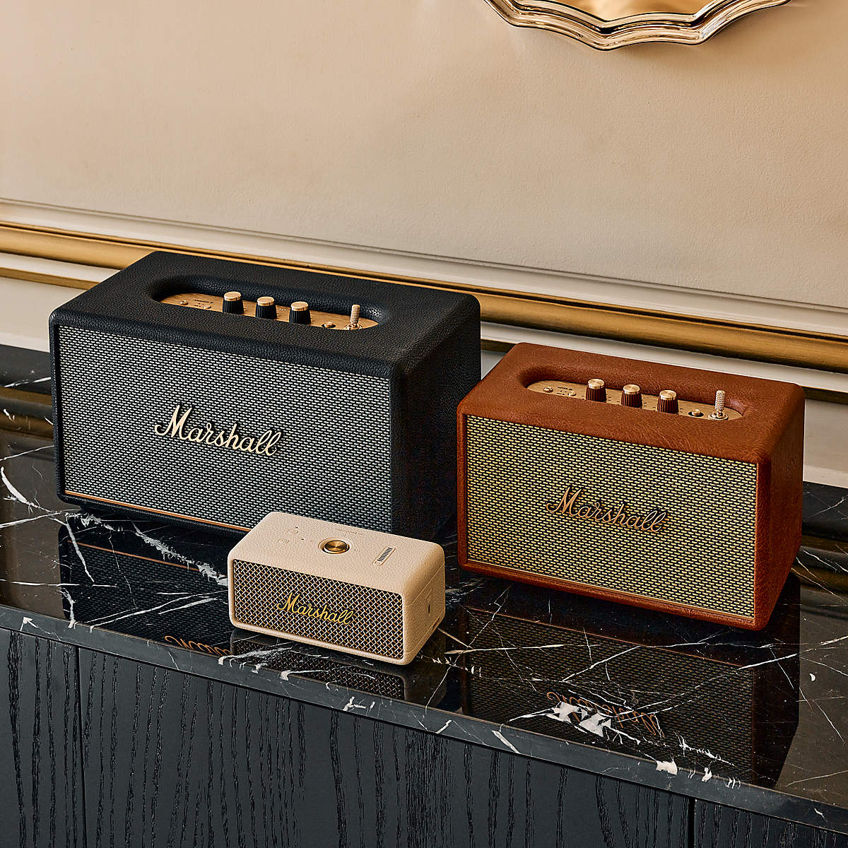 Marshall Acton III Brown Vintage Bluetooth Speaker + Reviews | CB2