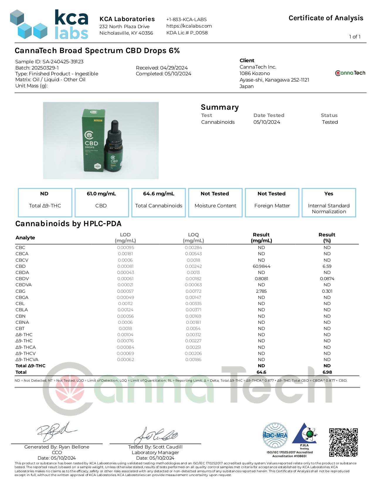 ブロードスペクトラムCBD オイル 6% CBD 600mg配合 10g – CBD by