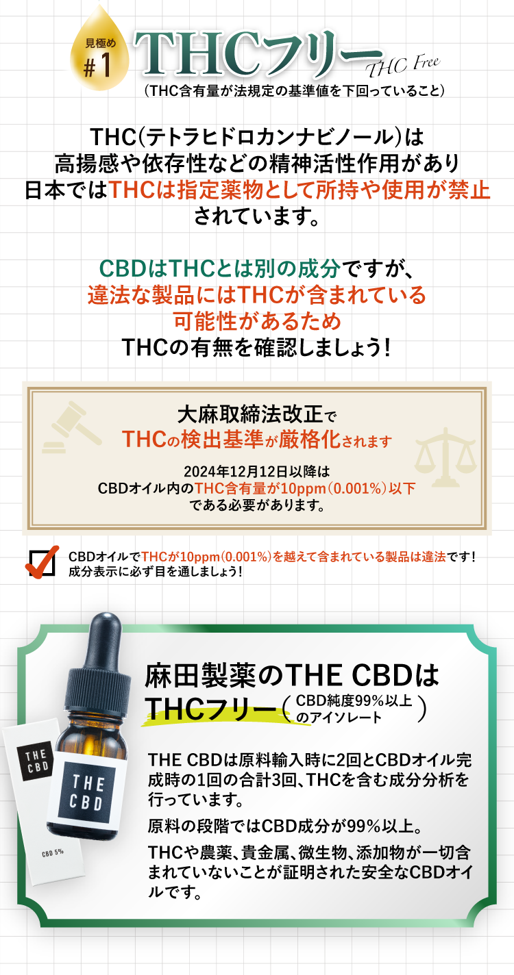 CBDオイルおすすめ3商品の購入申込ページ | THE CBDの株式会社麻田製薬