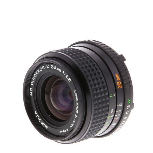 Minolta 28mm F/2.8 W-Rokkor X MD Mount Manual Focus Lens {49