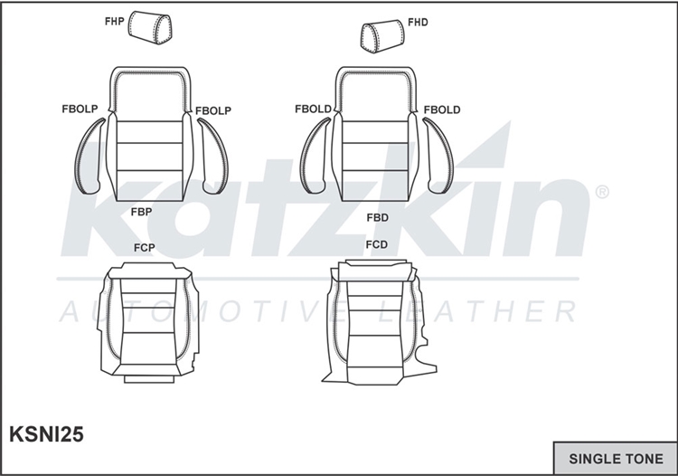 Nissan 300ZX Katzkin Leather Seat Upholstery, 1986, 1987, 1988