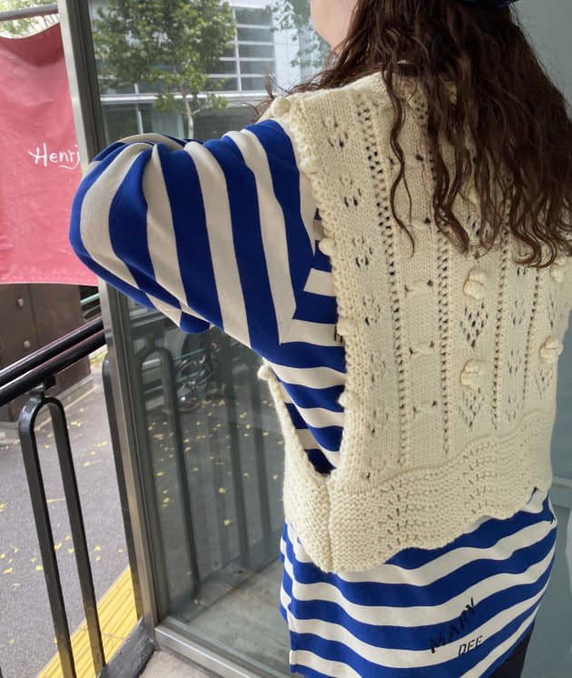 どこか懐かしい、、クラフト感溢れるベスト♡｜ビームス ボーイ 原宿