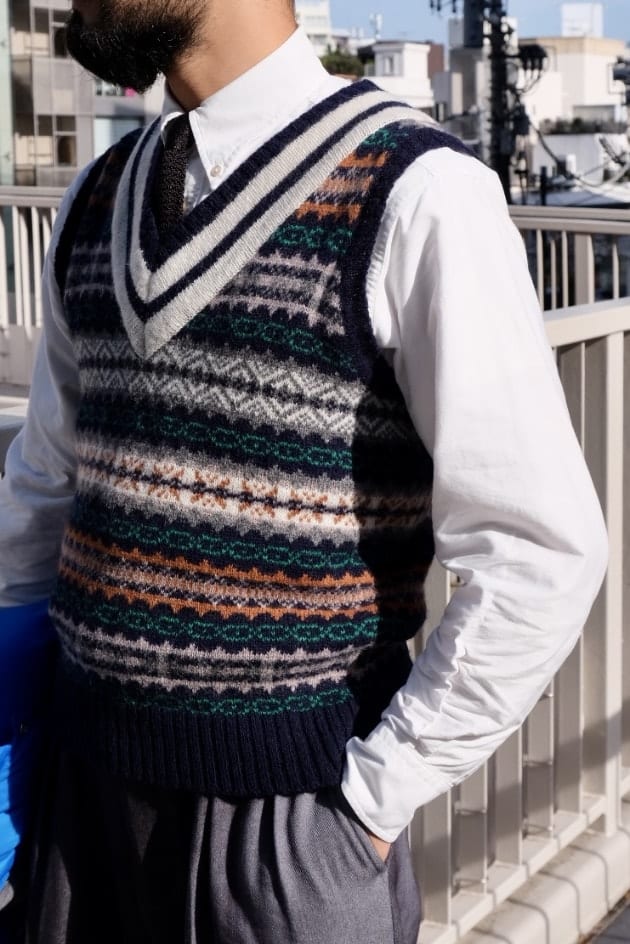 gim×BEAMS PLUS Mix Pattern Knit｜BEAMS PLUS（ビームス プラス）｜BEAMS