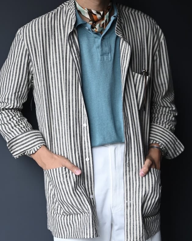 Placide＞バンドカラーシャツ｜ビームスF／インターナショナル