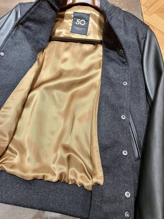 CINQUANTA〉別注のコンビレザースタジャンに新色が追加されました