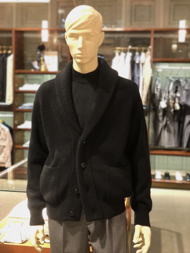 中村達也オススメ＜SLOANE＞ 別注ショールカラーカーディガン