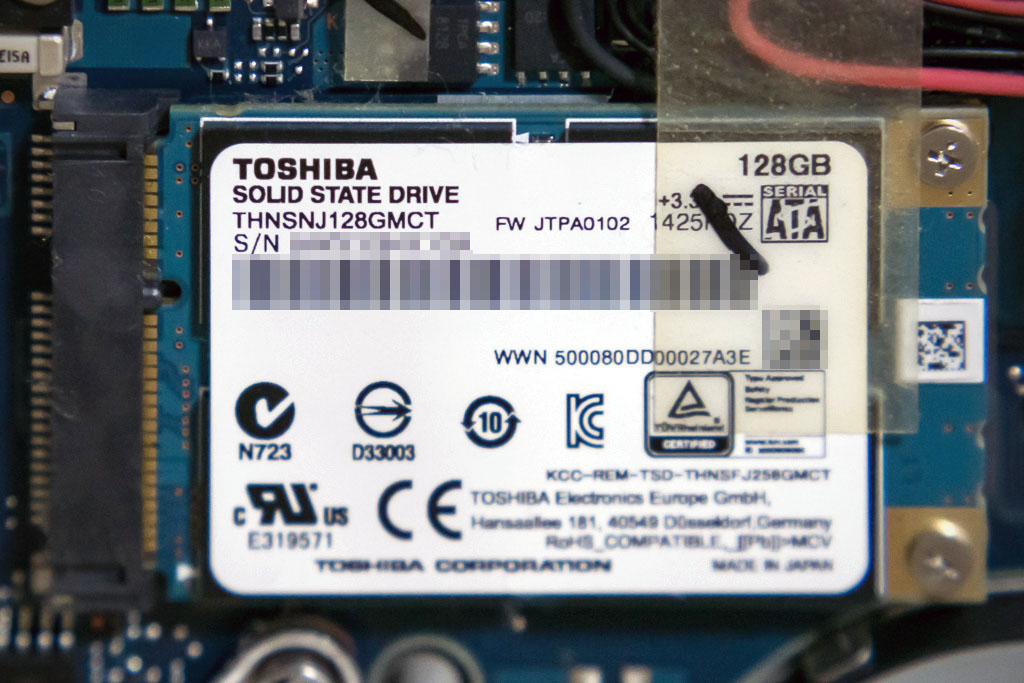 Let's note AX3のmSATA SSDを換装した - 記憶は人なり