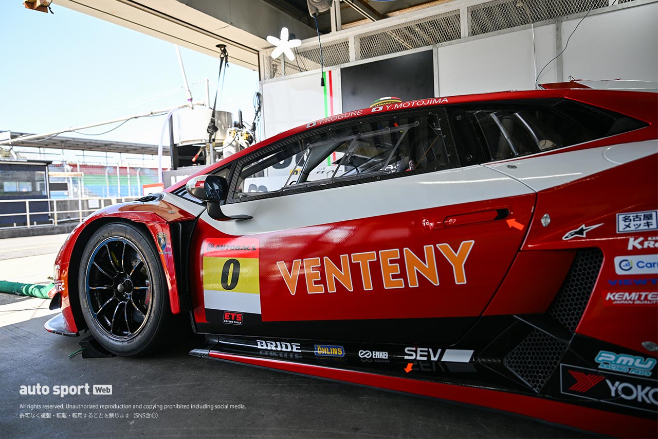 2024年GT300チャンピオンのVENTENY Lamborghini GT3が岡山公式テストに