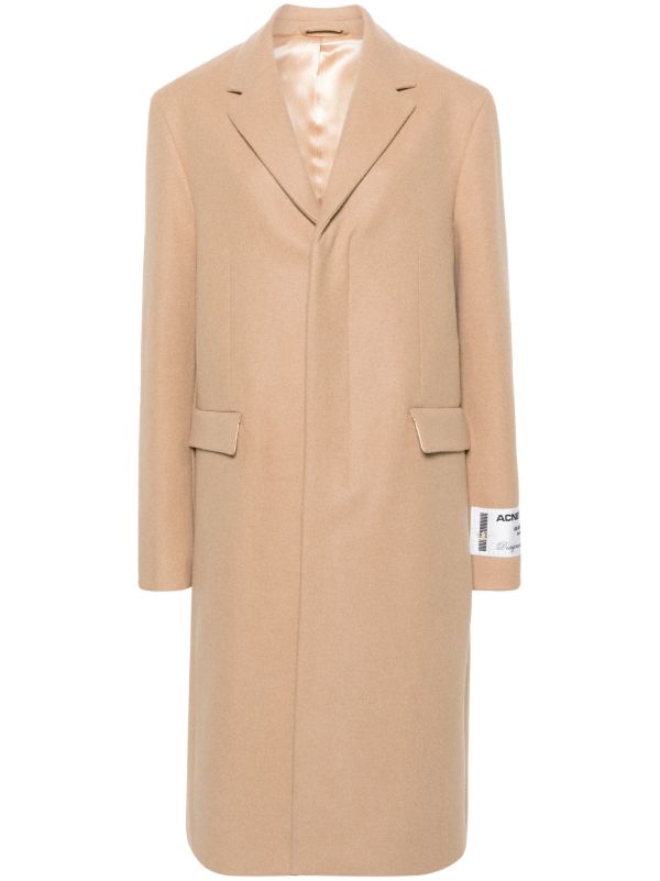 Acne Studios ウールブレンド シングルコート | ブラウン | FARFETCH JP
