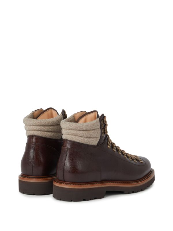 Brunello Cucinelli lace-up Leather Boots | Brown | FARFETCH