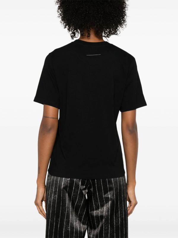 MM6 Maison Margiela ナンバーモチーフ Tシャツ | ブラック | FARFETCH JP