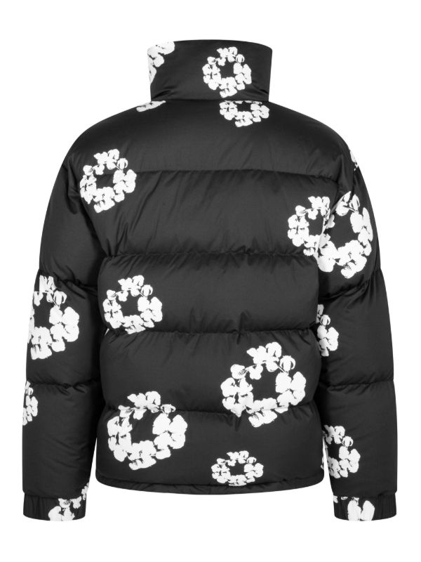 Denim Tears floral-print Padded Jacket | Black | FARFETCH CA