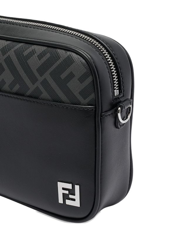 FENDI FF-logo Zip Bag | Black | FARFETCH