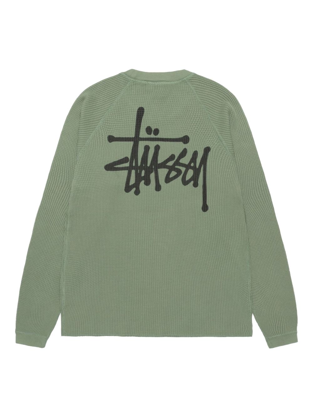 Stüssy Basic Thermal Sweatshirt | Green | FARFETCH