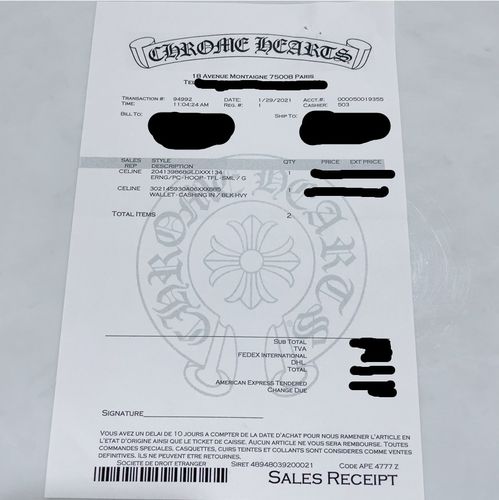 重要】クロムハーツ インボイスは店舗によりデザインが違う｜sophy