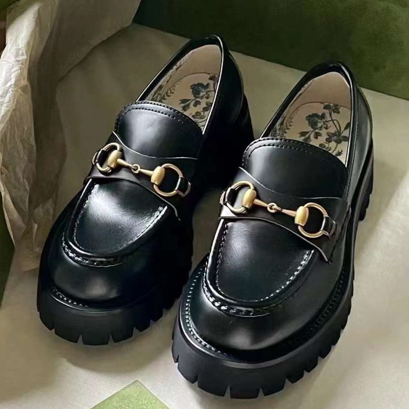 GUCCI】グッチ ホースビット ローファー レザー ラグソール (GUCCI