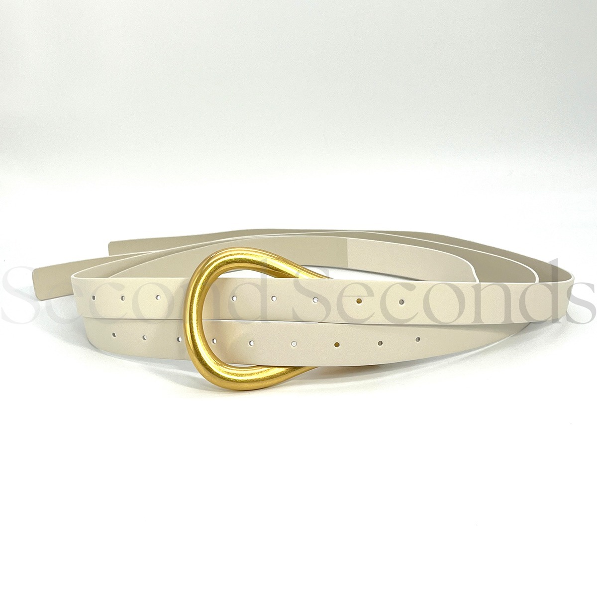 即発 BOTTEGA VENETA HORSEBIT ホースビット ダブルレザーベルト