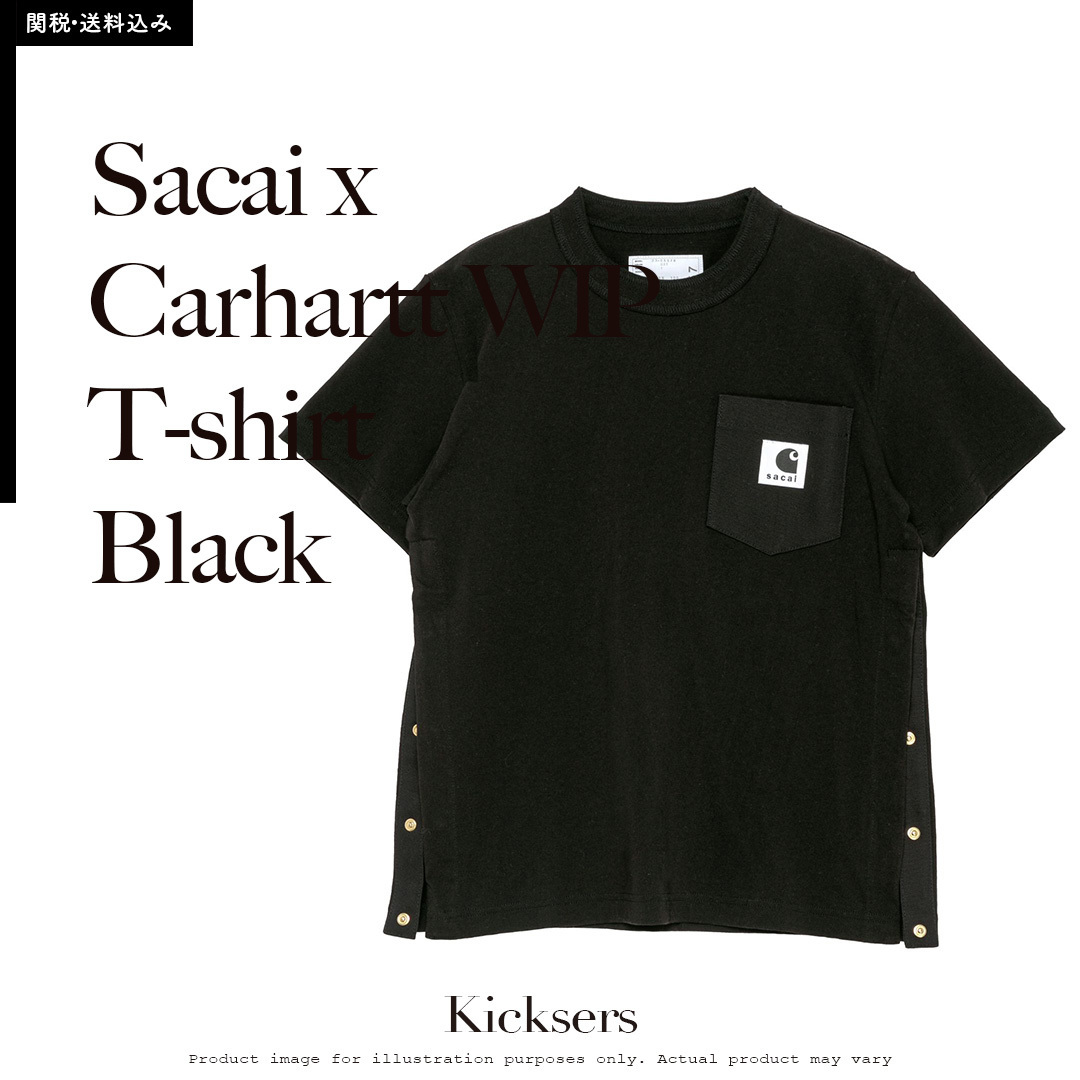Sacai Carhartt WIP T-shirt Black カーハート Tシャツ ブラック