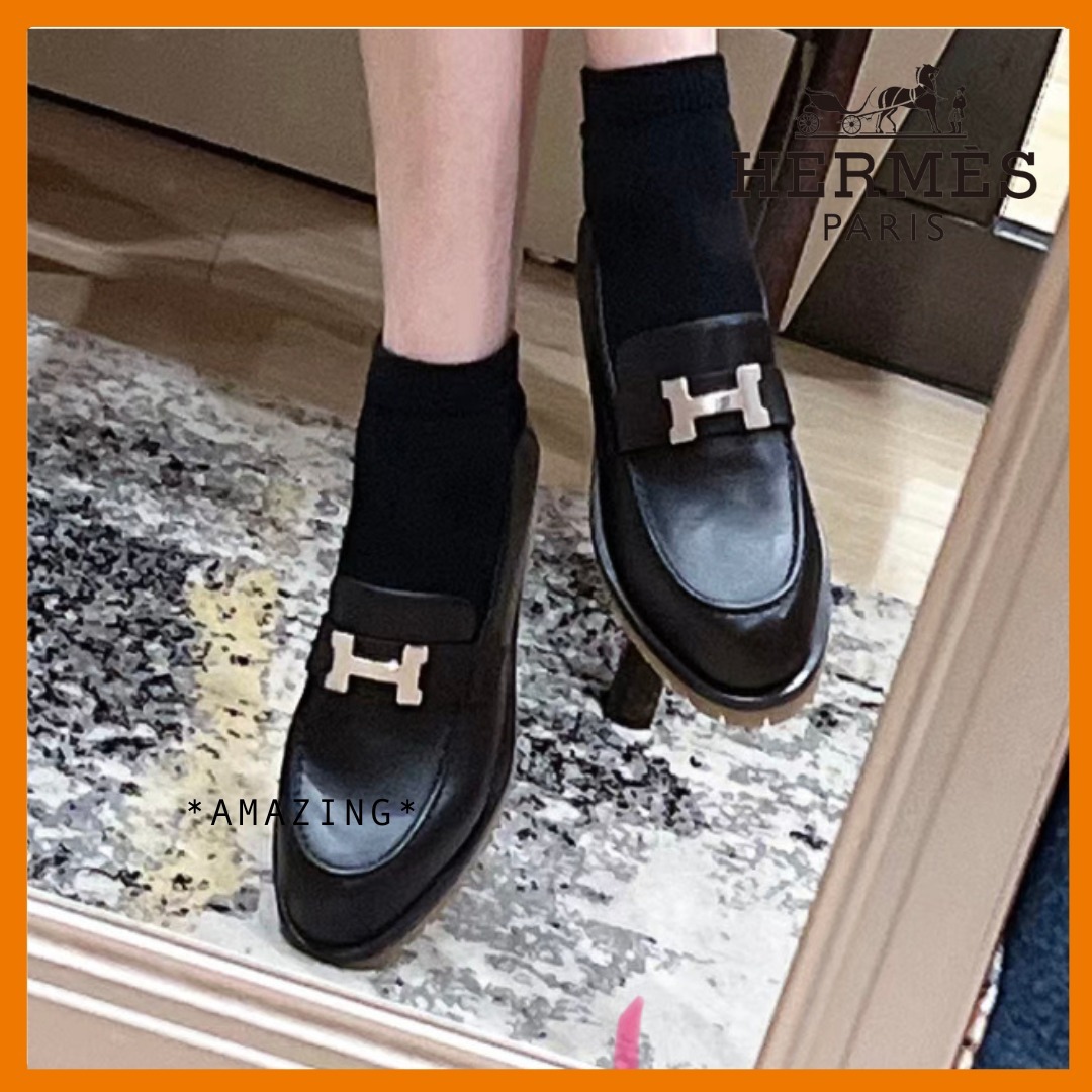 幅広いシーンで使える美人靴】エルメス ローファー Faubourg (HERMES