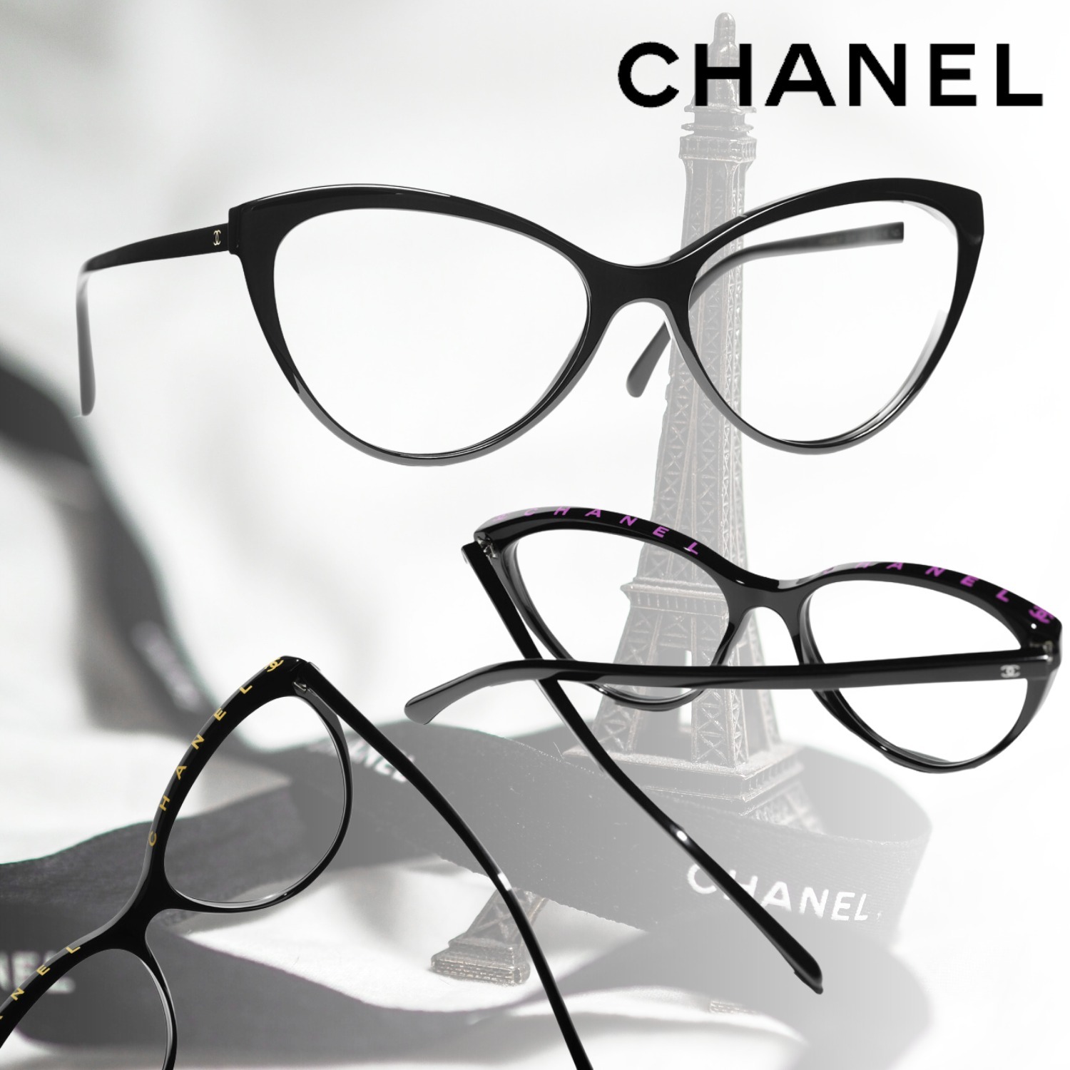 CHANEL シャネル ロゴ キャッツアイ シェイプ メガネ CH3393 (CHANEL