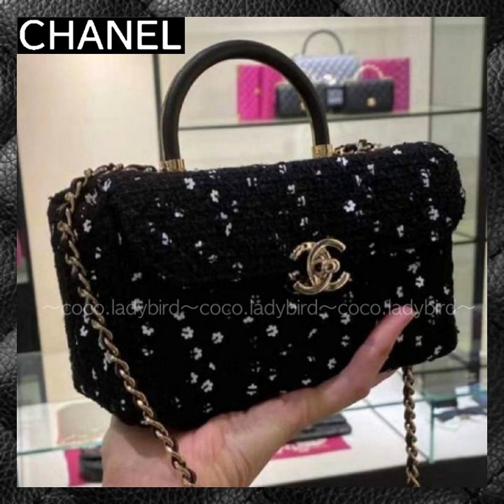 ☆23K 23/24AW ツイード×スパンコール☆ CHANEL ボックスバッグ