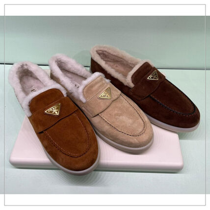 ベージュ系 26.5cm PRADA(プラダ) ローファー・オックスフォード