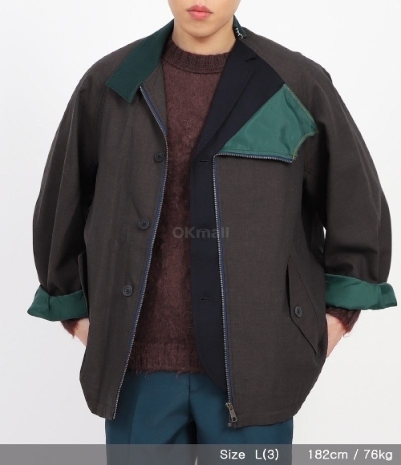 KOLOR｜JACKETS (23WCM-G06105 - B Outer Brown) (KOLOR/スタジャン
