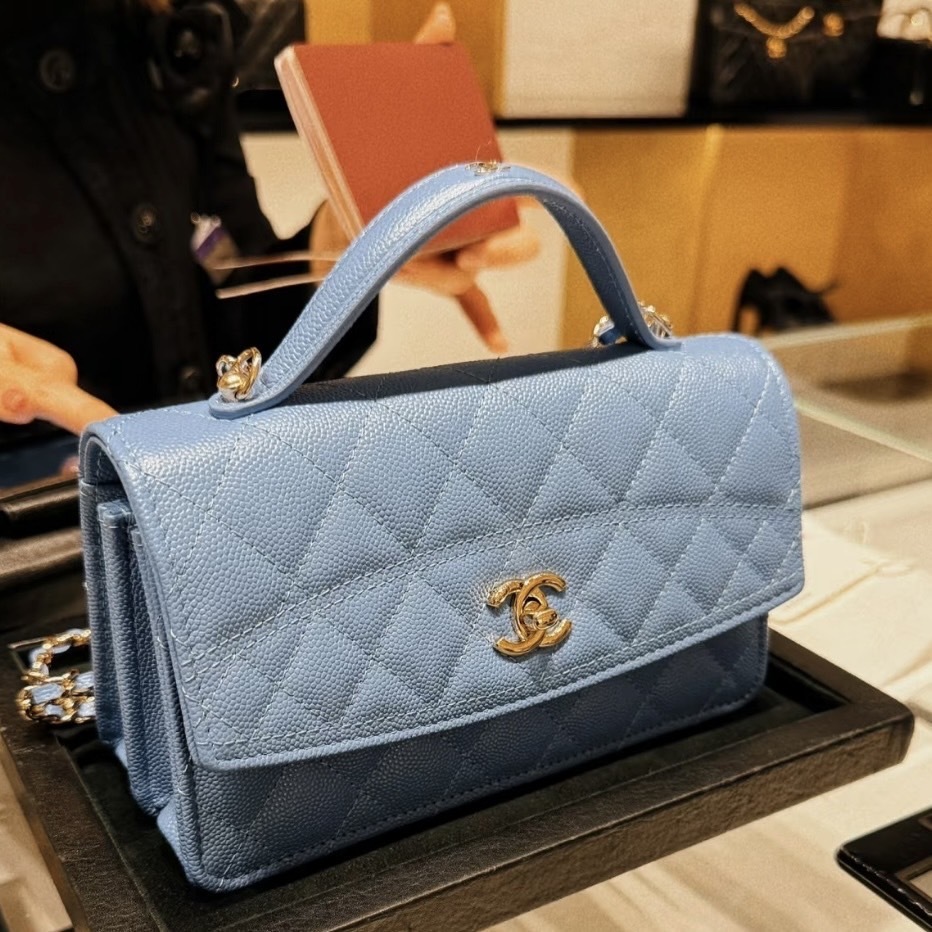 25C【関税なし】CHANEL チェーンウォレット ショルダーバッグ 黒