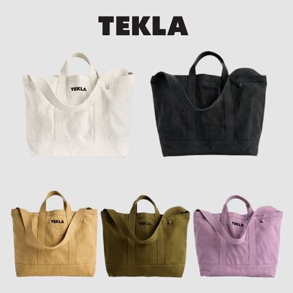 キャンバス トートバッグ ホワイト（白）系 TEKLA(テクラ) - ブランド