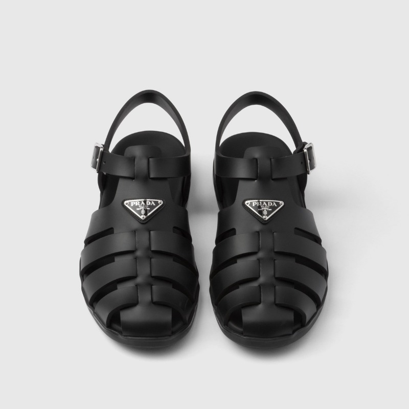 PRADA プラダ フィッシャーマンサンダル ラバー メンズ ロゴ (PRADA