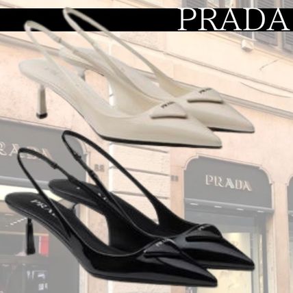 レースアップ 22.5cm PRADA(プラダ) サンダル・ミュール(レディース