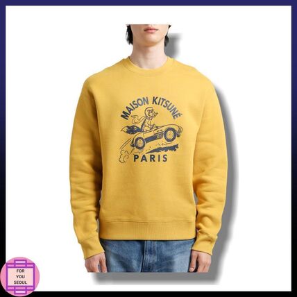 イエロー（黄色）系 L MAISON KITSUNE(メゾンキツネ) スウェット