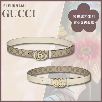 ホワイト（白）系 イタリア GUCCI(グッチ) ベルト(レディース