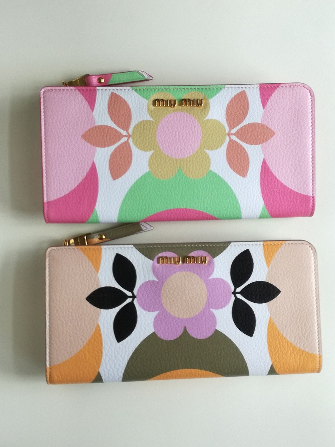 miumiu花柄♪L字ファスナー長財布♪マドラスレザー (MiuMiu/長財布