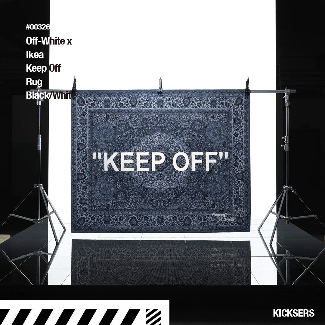 人気話題！Off-White x IKEA Keep Off Rug Black (IKEA/ラグ