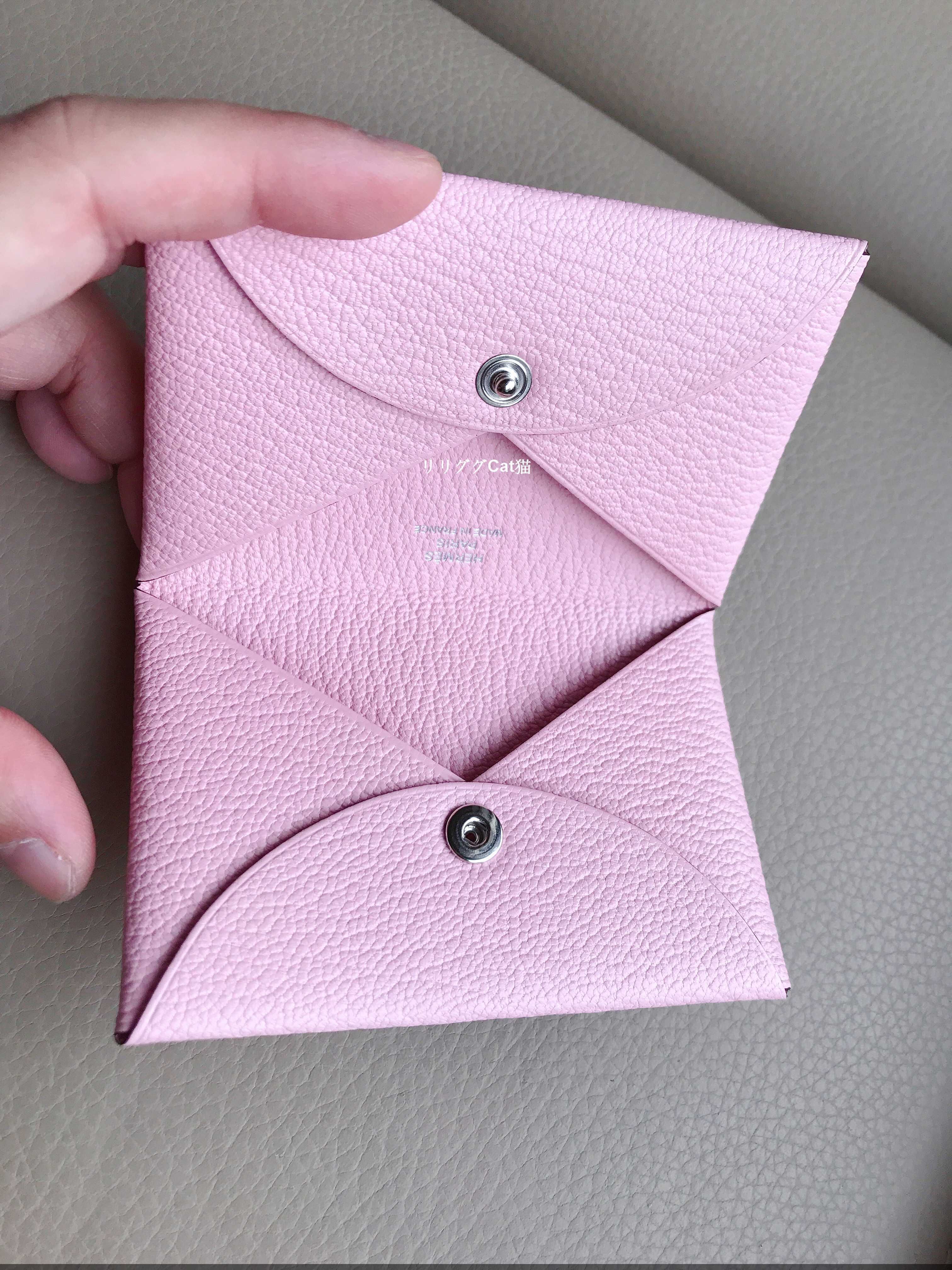 エルメス)ローズサクラ☆カルヴィ☆カードケース (HERMES/カードケース