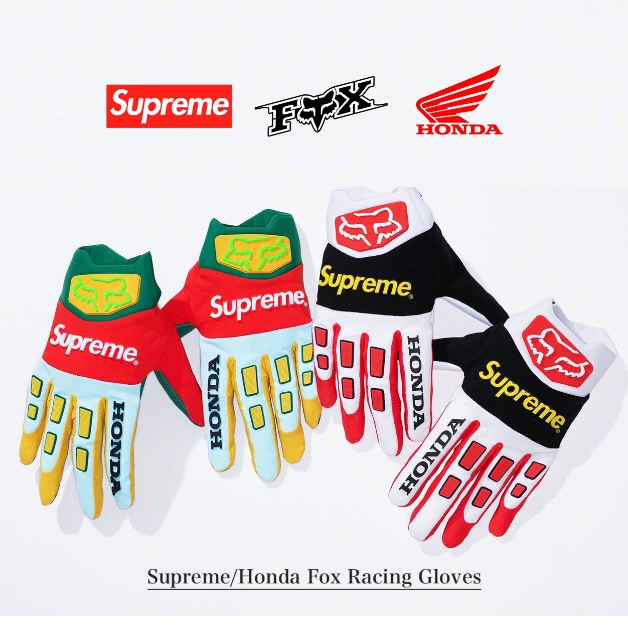 FW19 Supreme Honda Fox Racing Gloves - シュプリーム グローブ