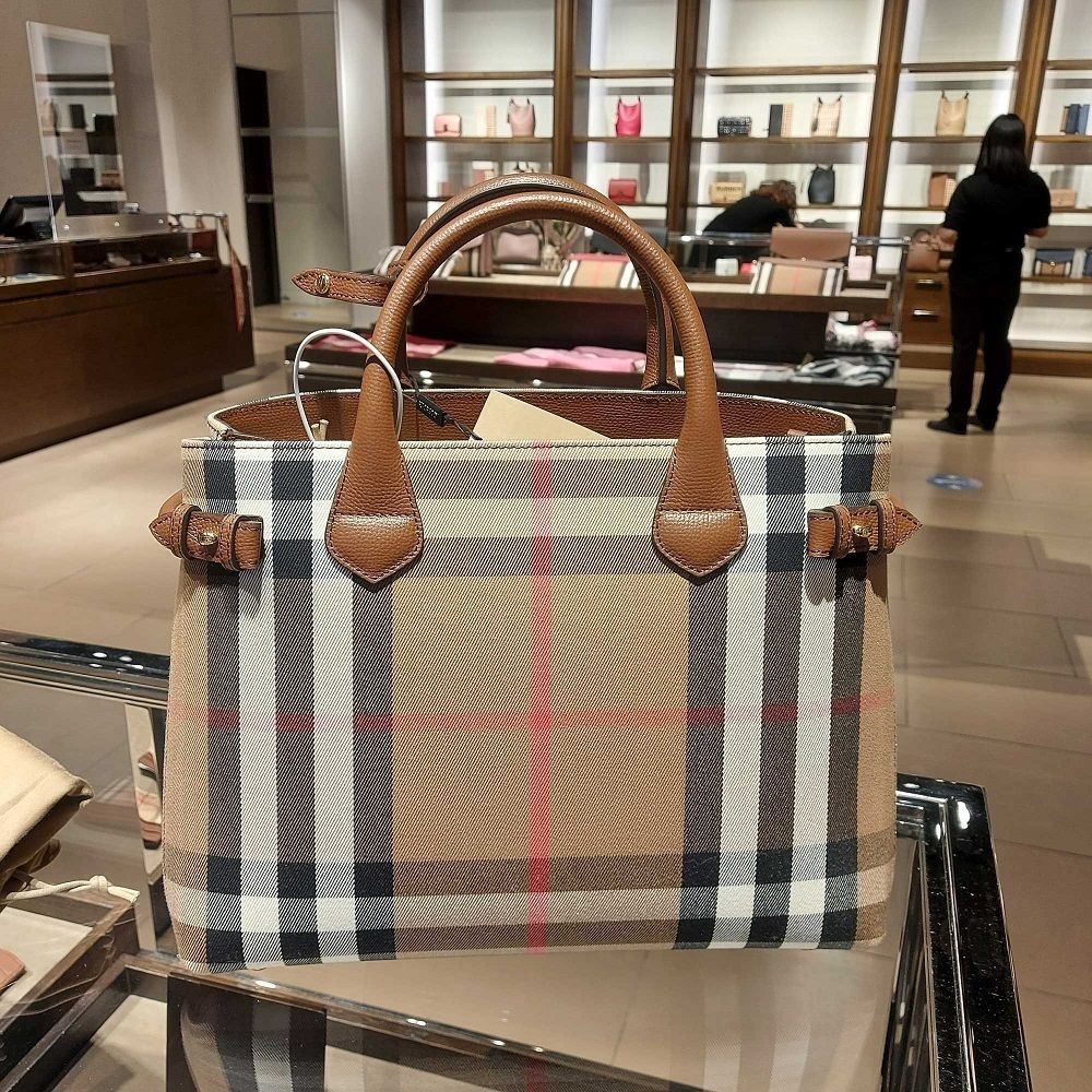 VIP SALE特価♪BURBERRY♪サイドチェック柄Medium♪レザー2Way