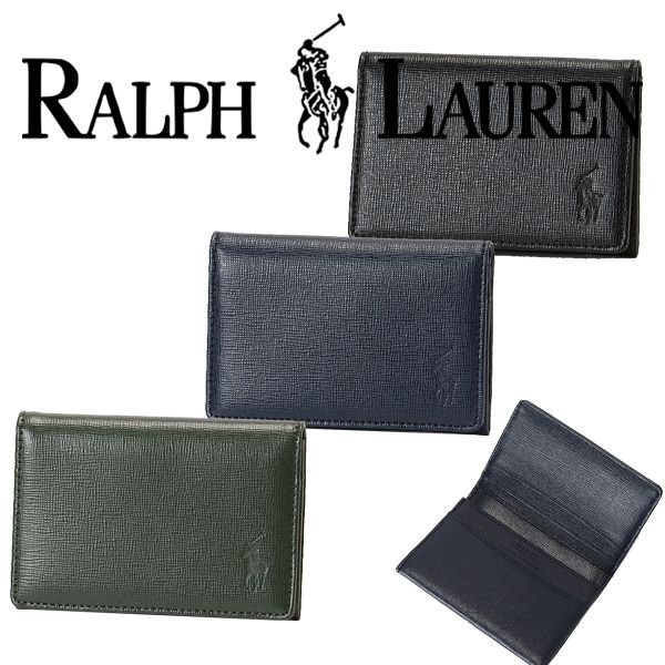 ラルフローレン 名刺入れ POLO RALPH ポロ レザー カード メンズ