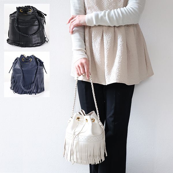 J&M Davidson ジェイアンドエムデヴィッドソン フリンジ バッグ (J & M