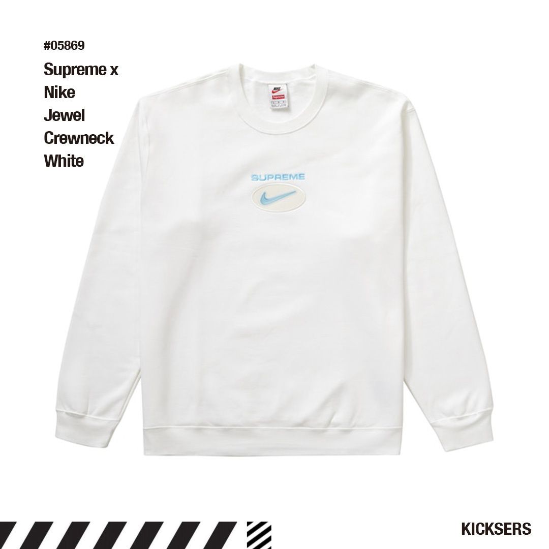 人気話題コラボ！Supreme x Nike Jewel Crewneck White (Supreme