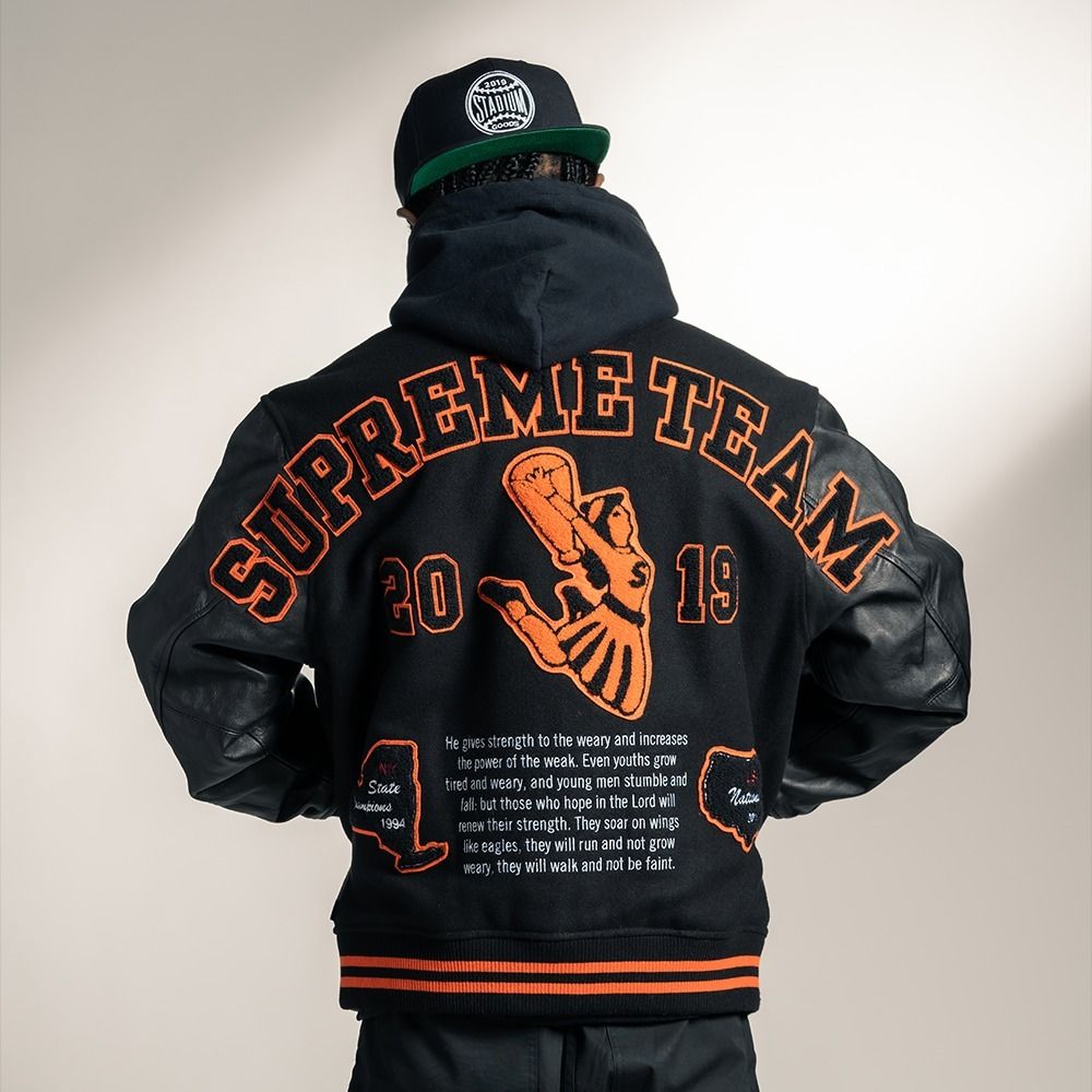 Supreme Team Varsity Jacket Black シュプリーム スタジャン (Supreme
