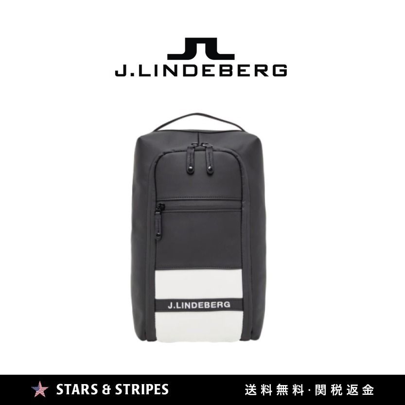 日本未販売【J.LindebergGolf】シューズケース Black ＆ White (J
