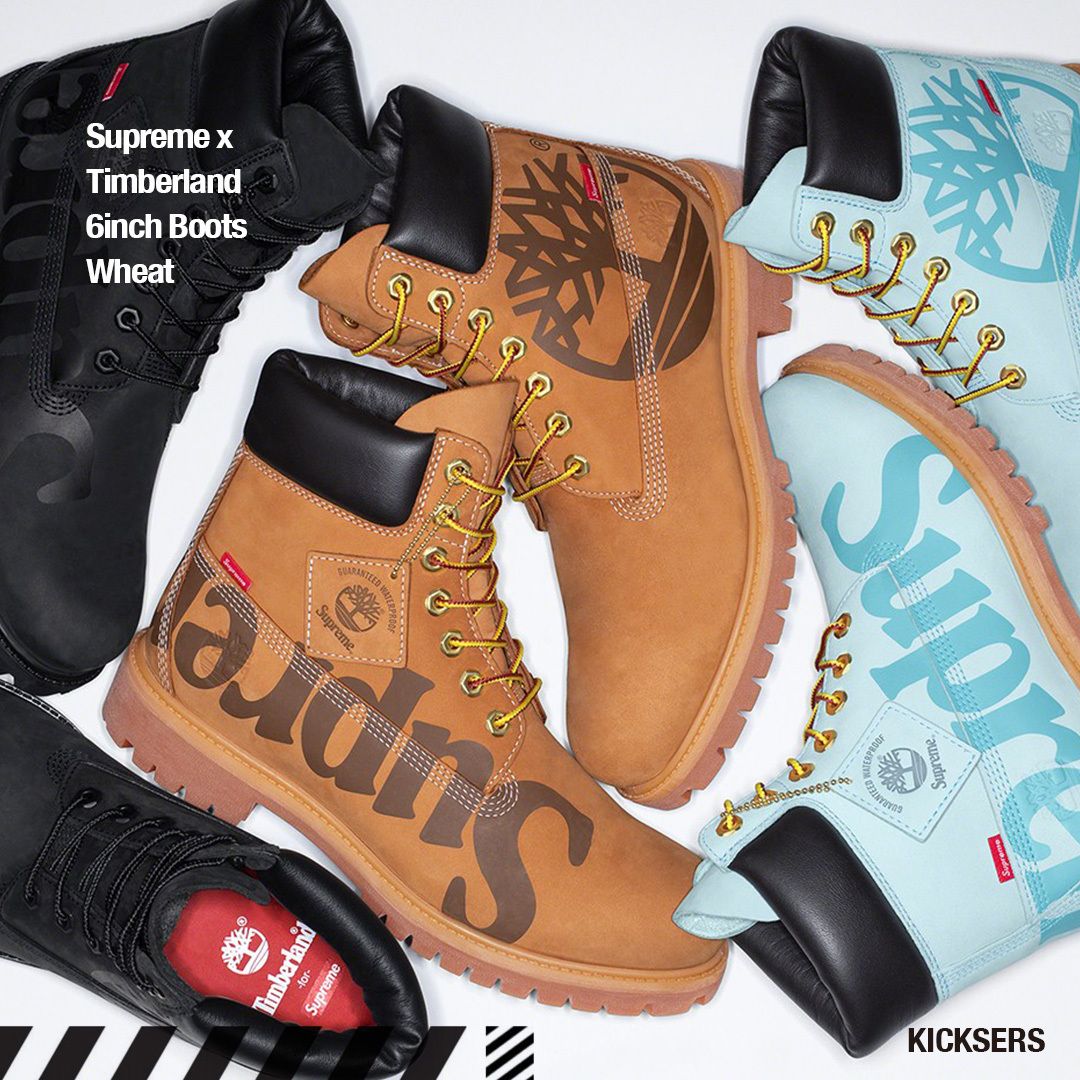 選べる3色人気話題コラボ！Supreme x Timberland 6inch Boots