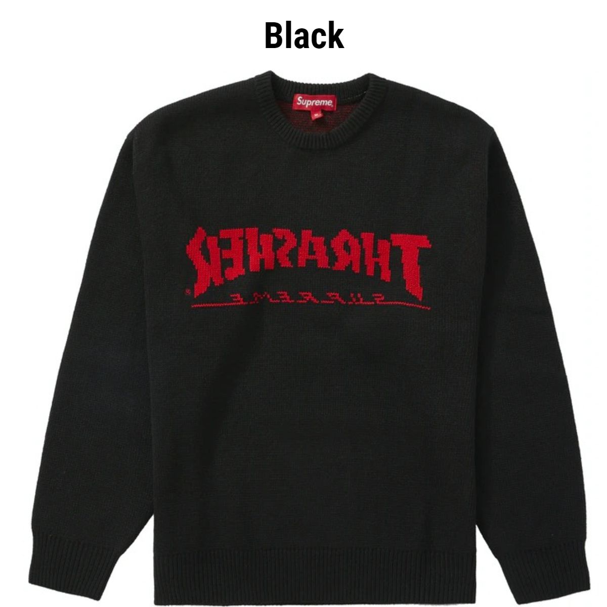 シュプリームxスラッシャー Thrasher☆ロゴセーター☆スケーター