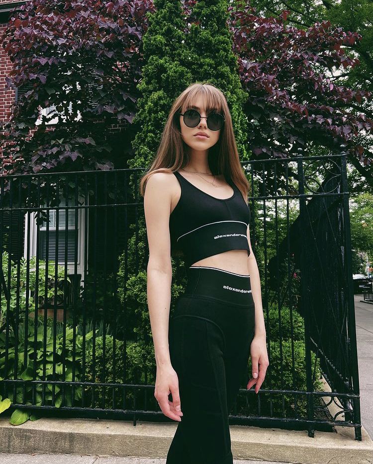 alexanderwang】logo bra ロゴ 見せ ブラ トップ コットン (Alexander