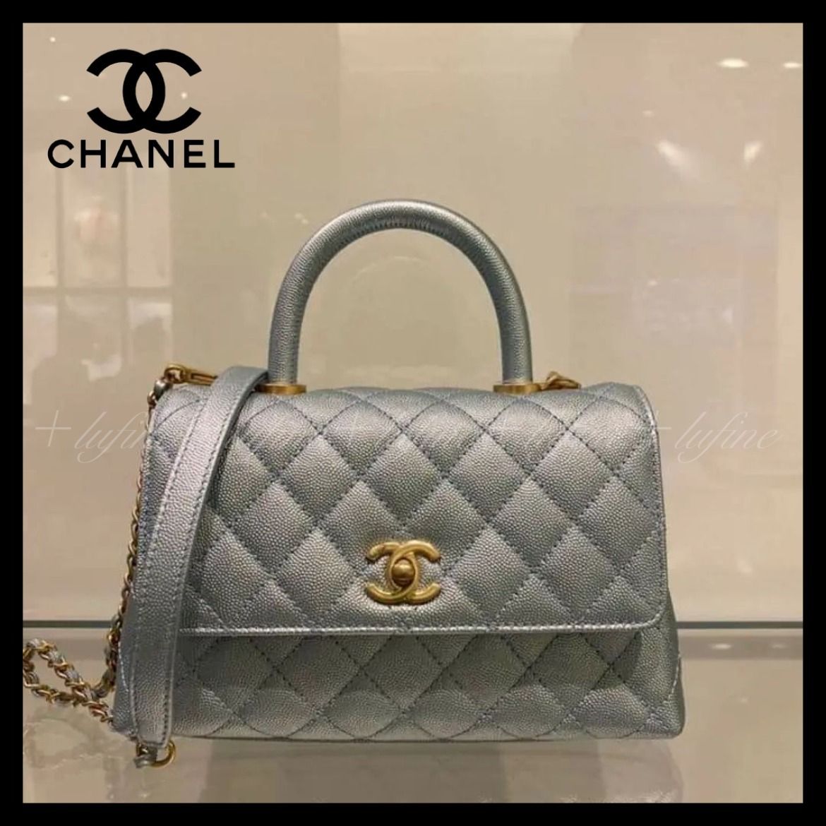 注目の的！激レアカラー♪】CHANEL ココハンドル 24cm バッグ (CHANEL