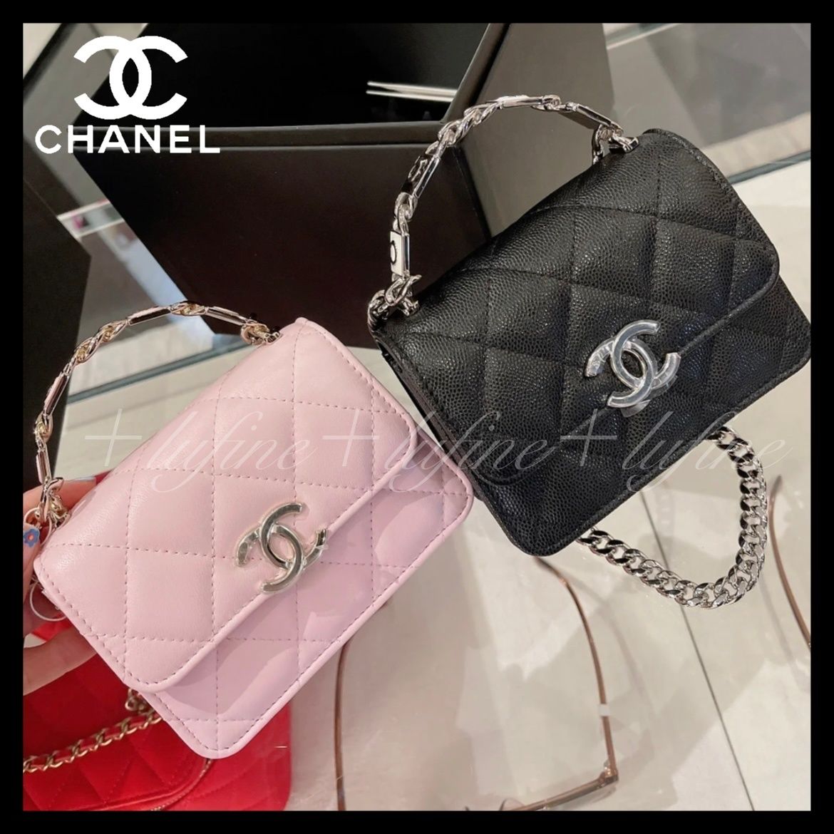 持ち手部分までも可愛い♪】シャネル チェーンクラッチ バッグ (CHANEL