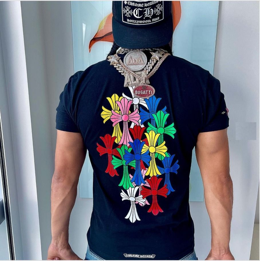 ☆入手困難!☆希少品! クロムハーツ マルチカラークロスTシャツ